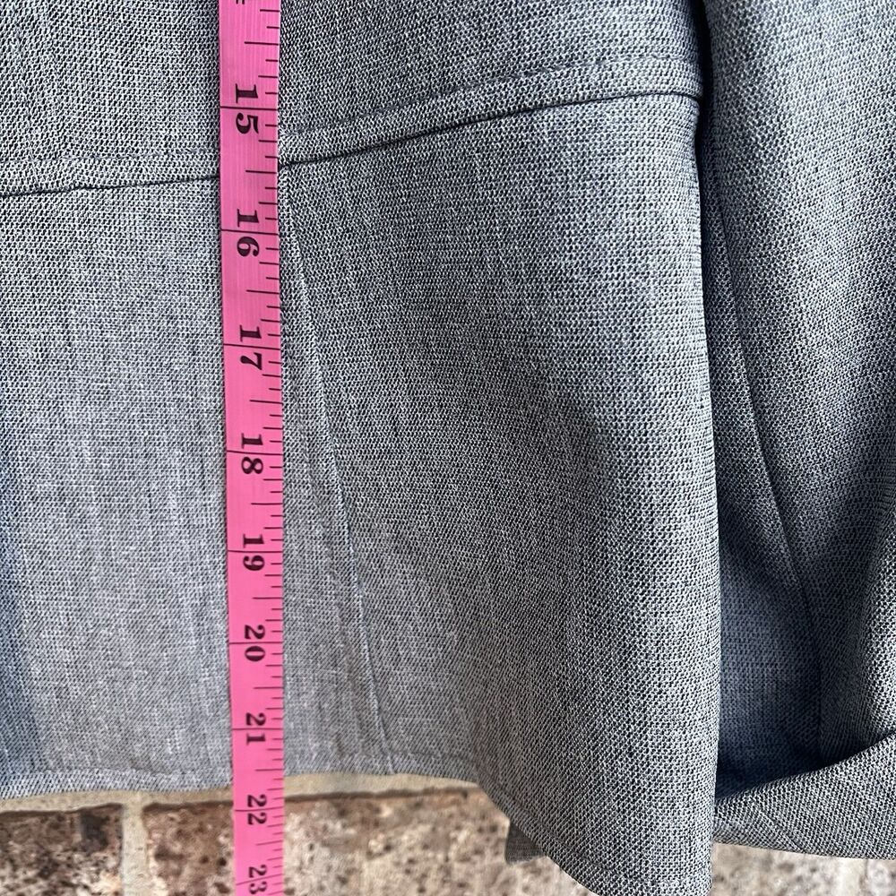 Kasper 2 Pc Dress Suit Set Gray Heathered Blazer Jacket Sleeveless Sheath 4P - Picture 4 of 15